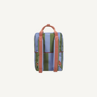Sticky Lemon Backpack large Stripes - tickling grass + cloud blue