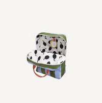 Sticky Lemon Backpack large Stripes - tickling grass + cloud blue