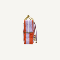 Sticky Lemon Backpack Large - Stripes - campfire orange + dewy lilac
