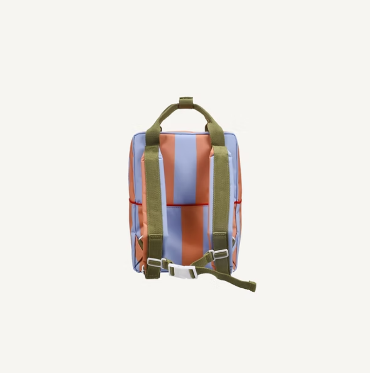 Sticky Lemon Backpack Medium - Stripes - cloud blue + maple whirl