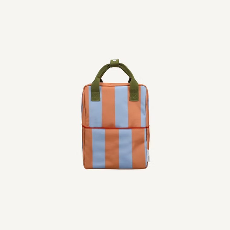 Sticky Lemon Backpack Medium - Stripes - cloud blue + maple whirl