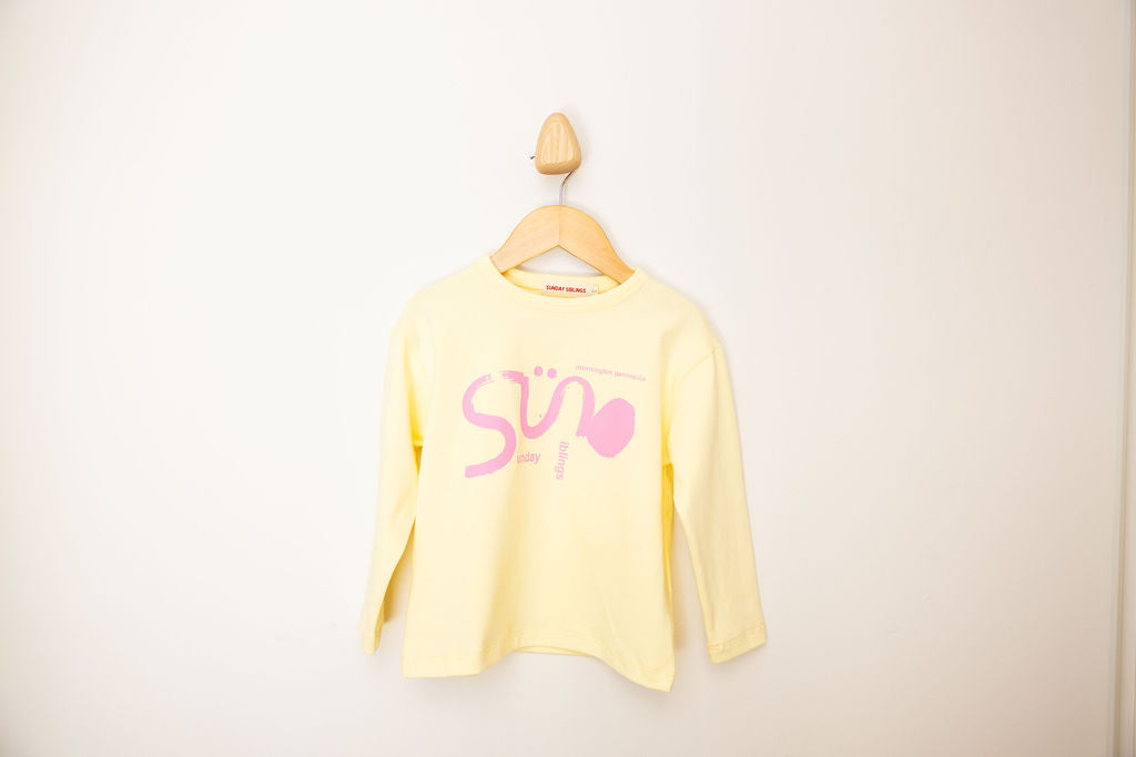 Sunday Siblings Il Sole Long Sleeve T-Shirt Butter Yellow