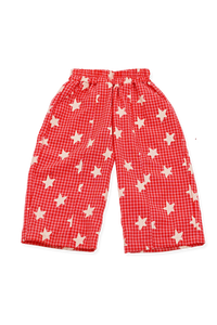 Sunday Sibling Dusty Star Pants - Pink Gingham