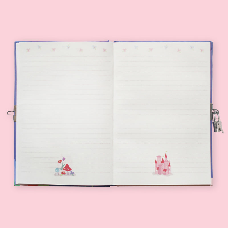 Tiger Tribe Lockable Diary - Unicorn Rainbows