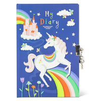 Tiger Tribe Lockable Diary - Unicorn Rainbows