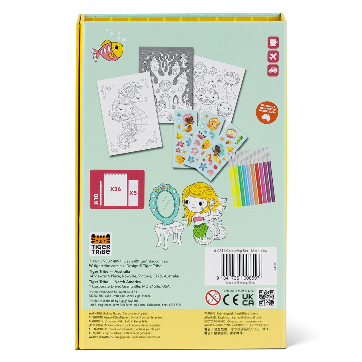 Tiger Tribe Colouring Set - Mermaids