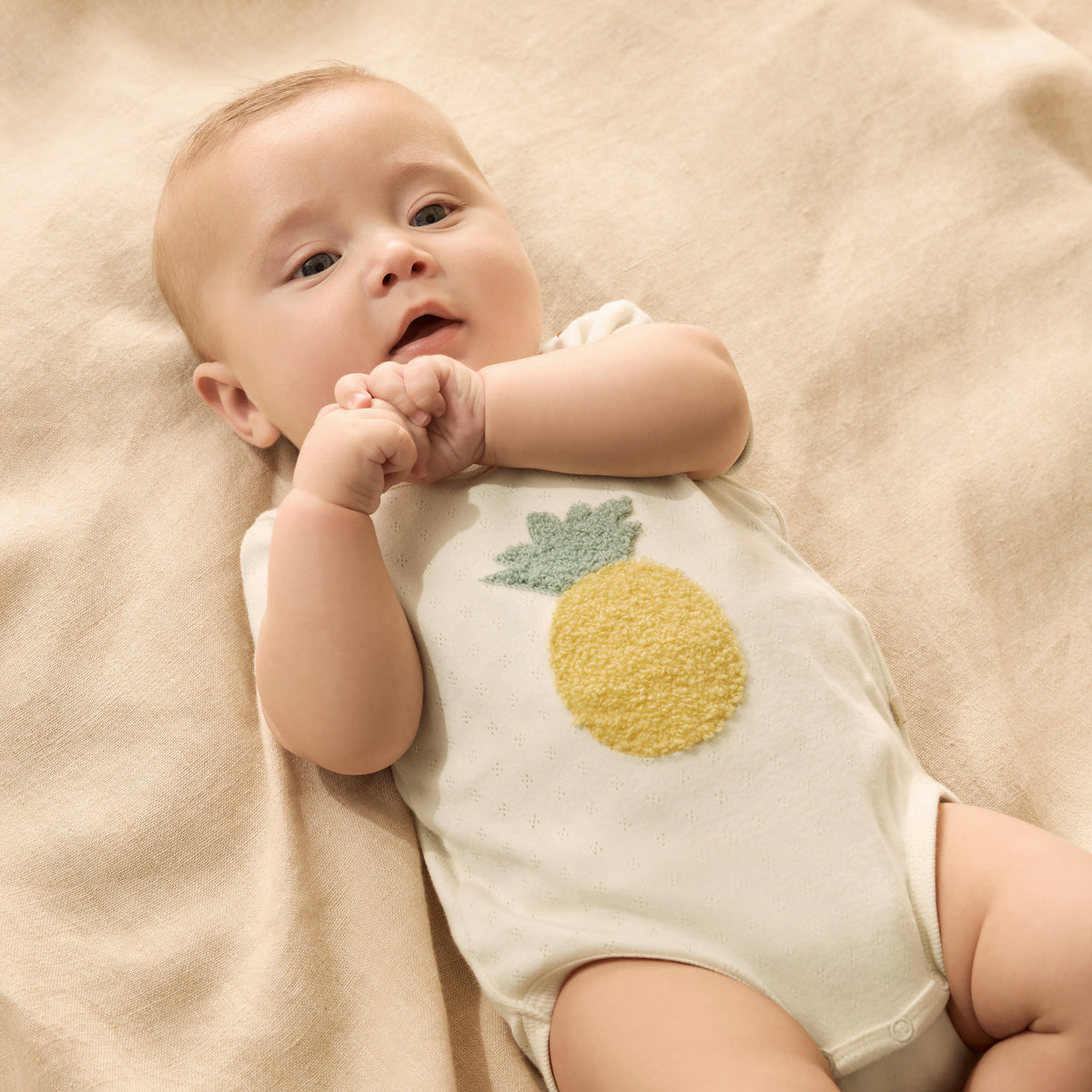 Wilson and Frenchy Piney Pals Organic Pointelle Bodysuit