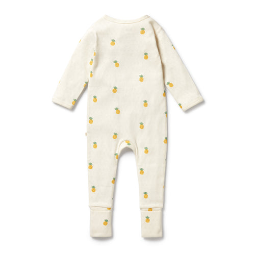 Wilson and Frenchy Piney Pals Organic Pointelle Zipsuit with Feet