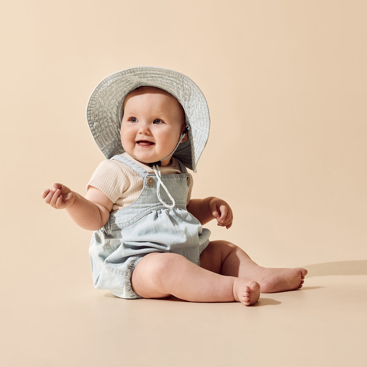 Wilson and Frenchy Ditsy Daisy Organic Denim Sun Hat Organic Denim
