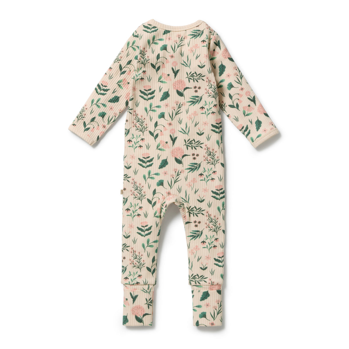 Wilson and Frenchy Sweet Bloom Organic Zipsuit with Feet
