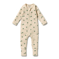 Wilson and Frenchy Tiny Palm Organic Zipsuit with Feet