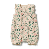 Wilson and Frenchy Sweet Bloom Organic Ruffle Zipsuit