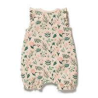 Wilson and Frenchy Sweet Bloom Organic Ruffle Zipsuit