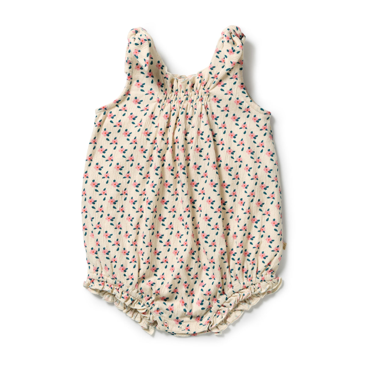 Wilson and Frenchy Little Blossom Organic Crinkle Tie Playsuit