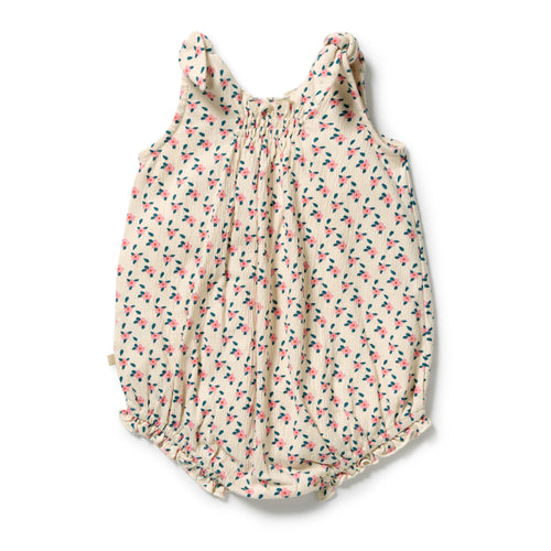 Wilson and Frenchy Little Blossom Organic Crinkle Tie Playsuit
