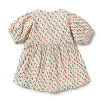Wilson and Frenchy Little Blossom Organic Crinkle Button Dress