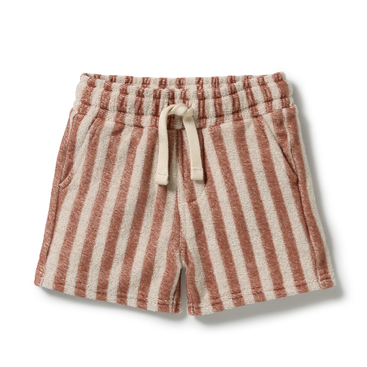 Wilson and Frenchy Cherry Cola Stripe Organic Terry Short