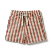 Wilson and Frenchy Cherry Cola Stripe Organic Terry Short
