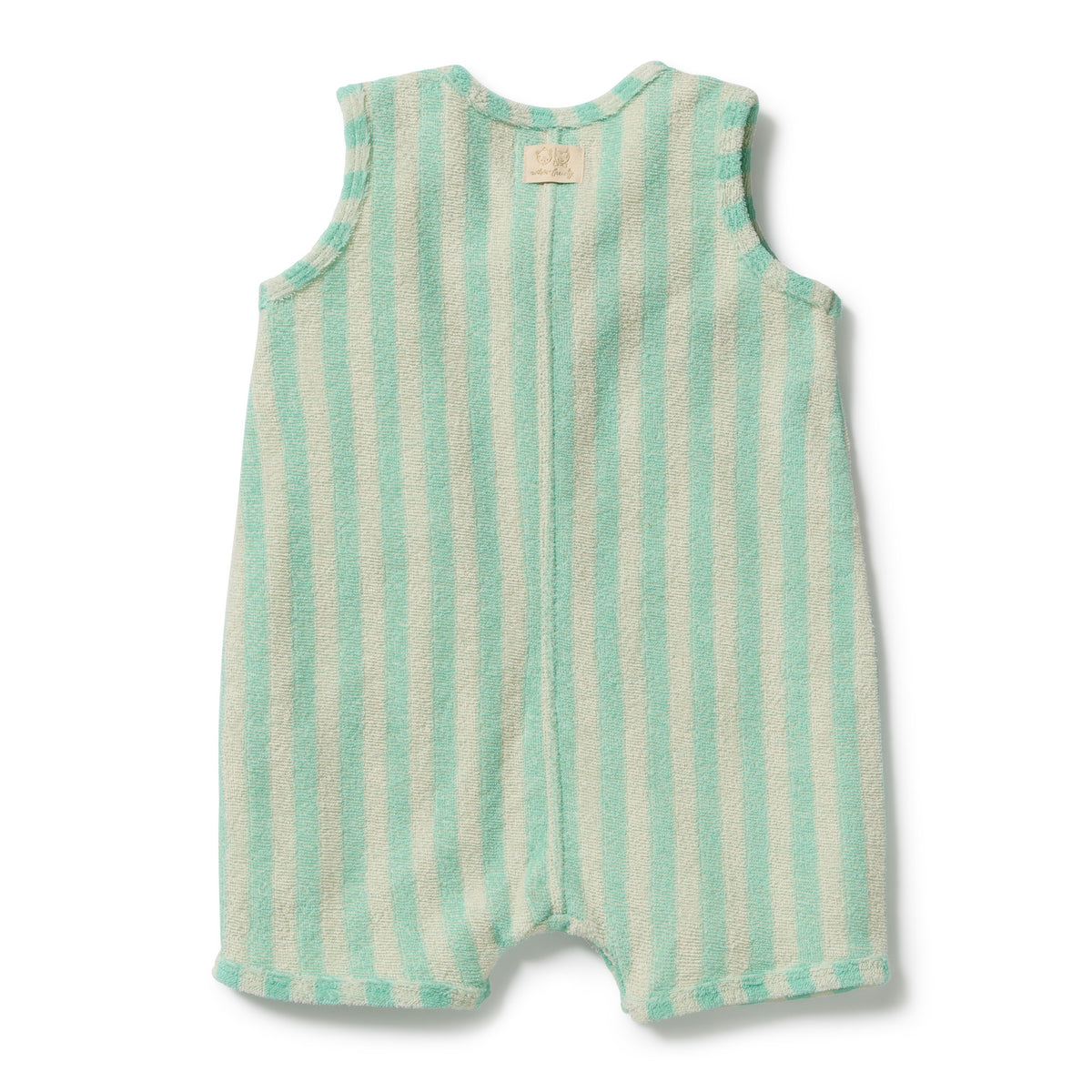 Wilson and Frenchy Seafoam Stripe Organic Terry Growsuit