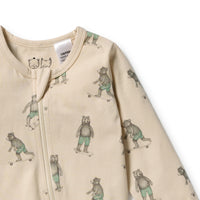 Wilson and Frenchy Skater Club Organic Zipsuit with Feet
