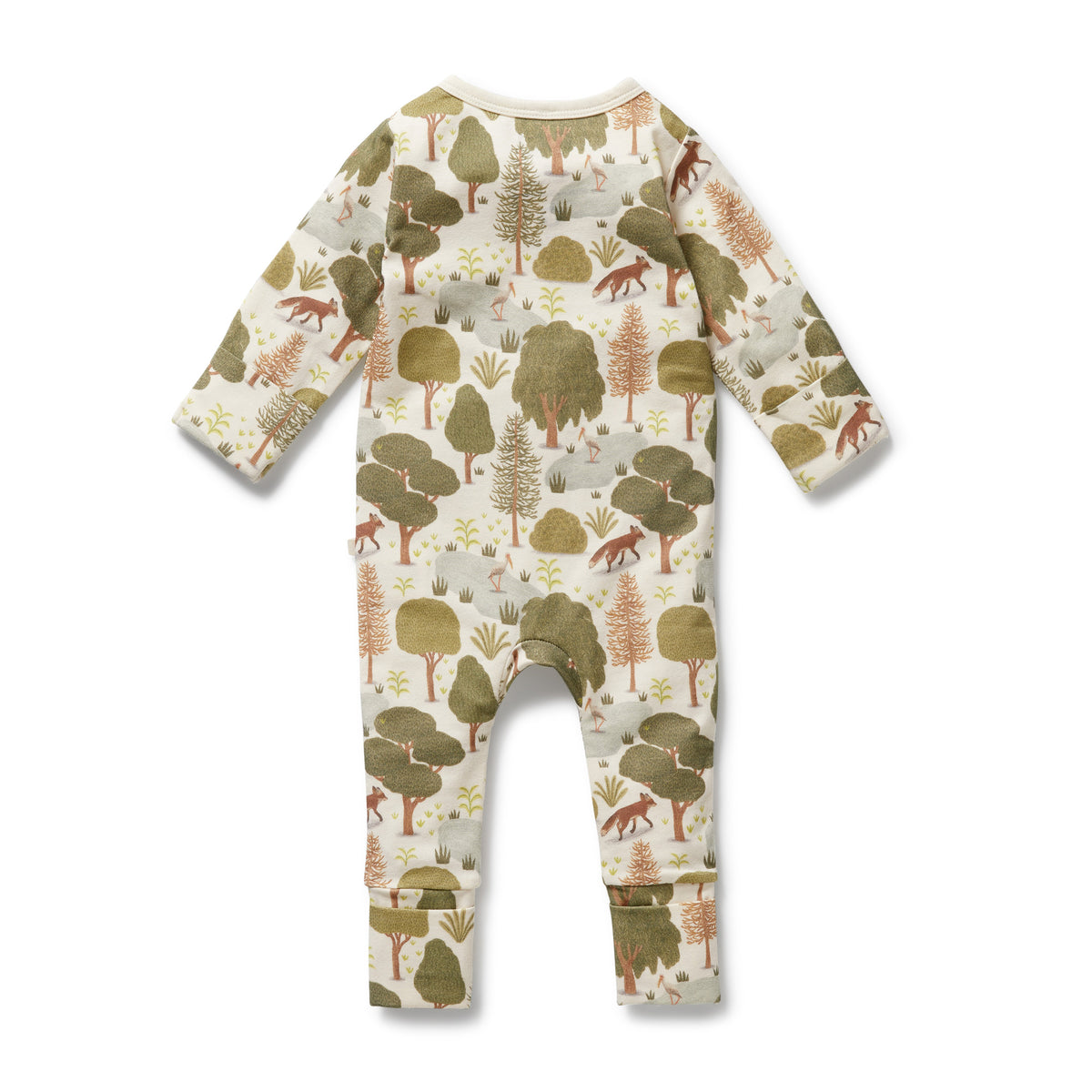 Wilson and Frenchy Little Trees Organic Zipsuit with Feet
