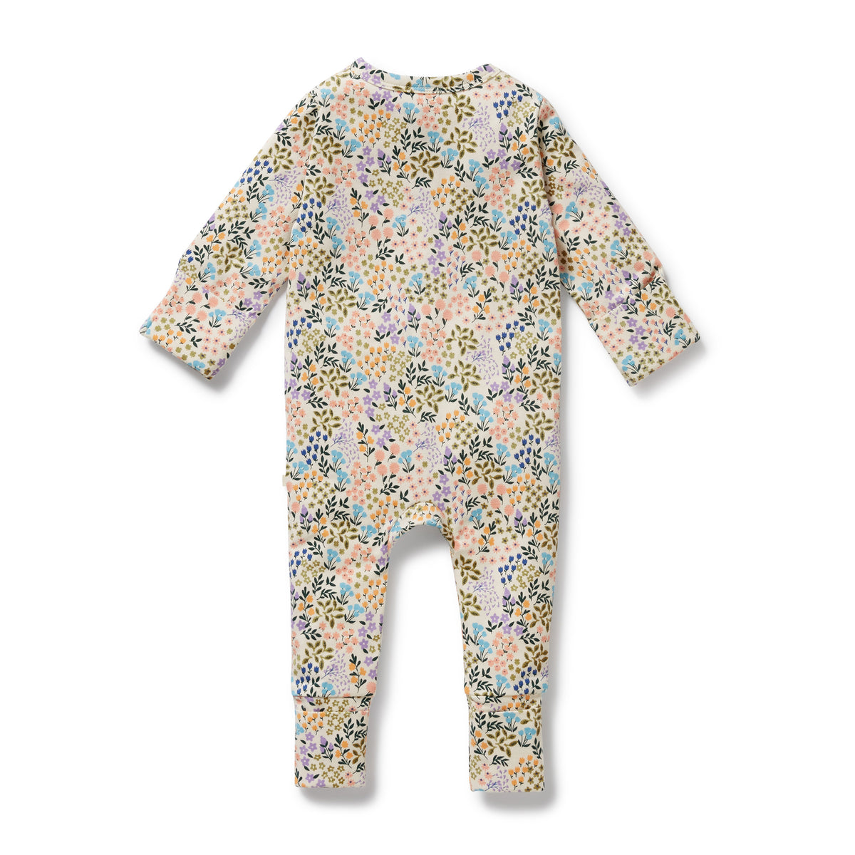 Wilson and Frenchy Tiny Bloom Organic Zipsuit with Feet