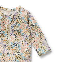 Wilson and Frenchy Tiny Bloom Organic Zipsuit with Feet