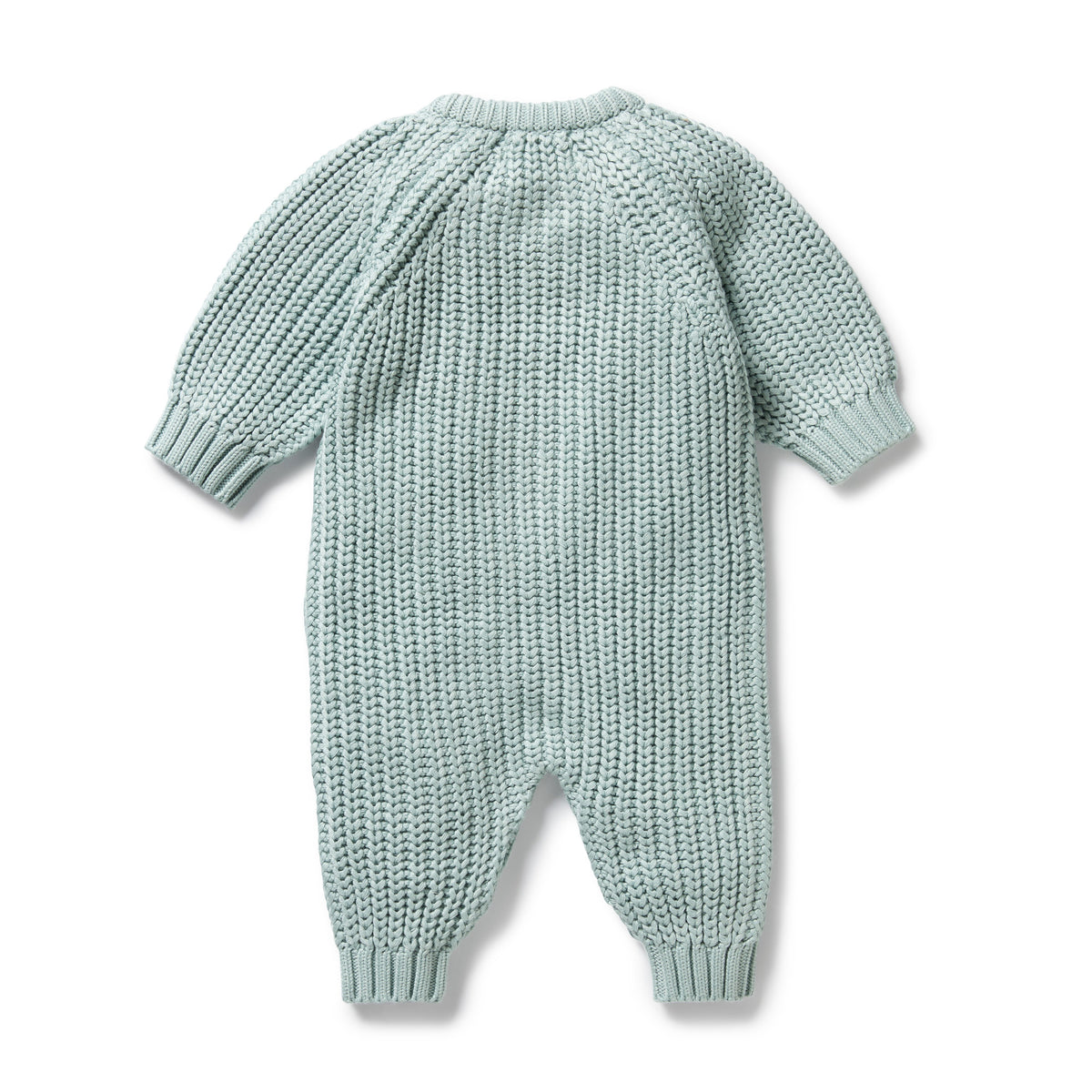 Wilson and Frenchy Duck Egg Organic Knitted Growsuit