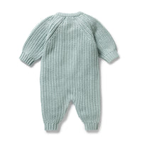 Wilson and Frenchy Duck Egg Organic Knitted Growsuit