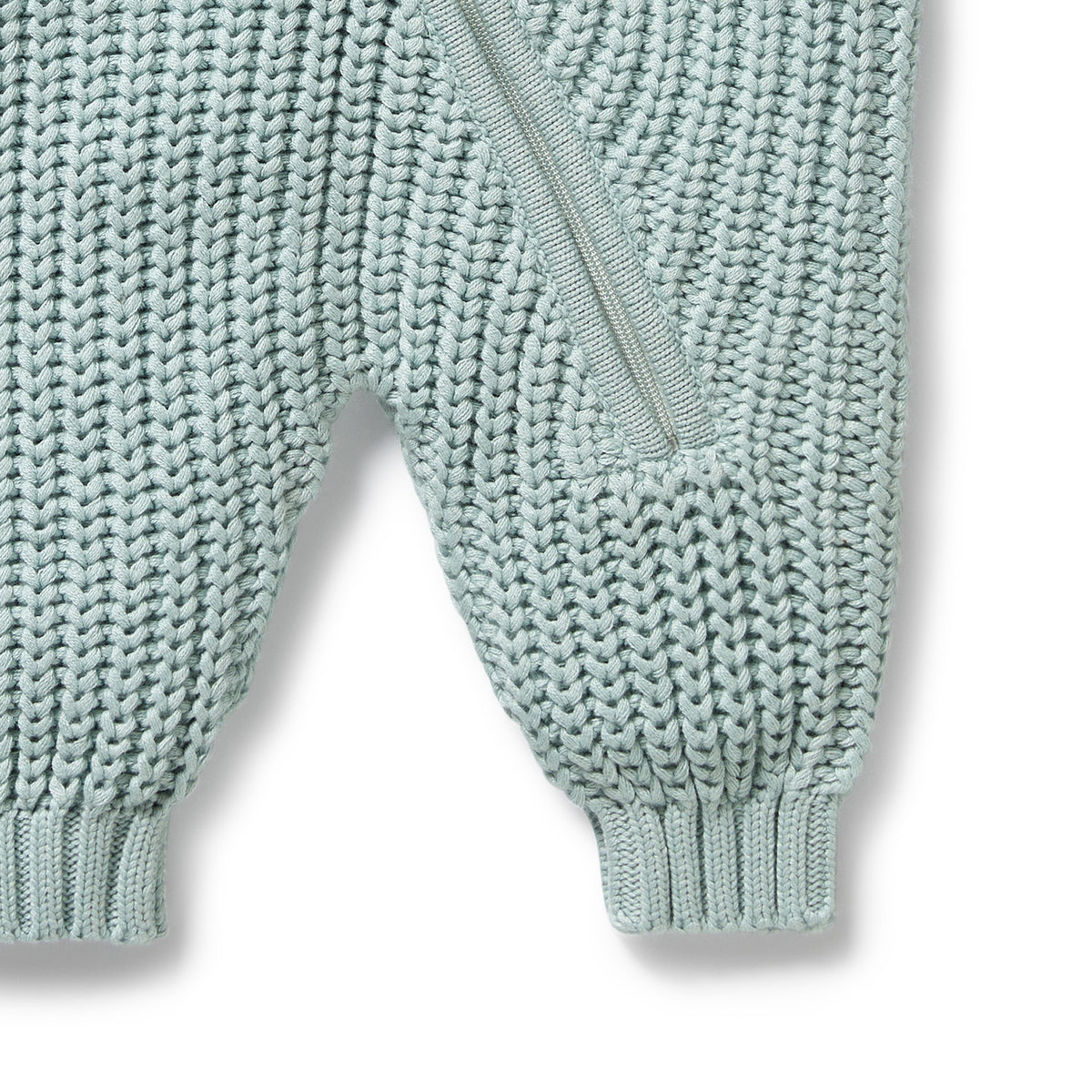 Wilson and Frenchy Duck Egg Organic Knitted Growsuit