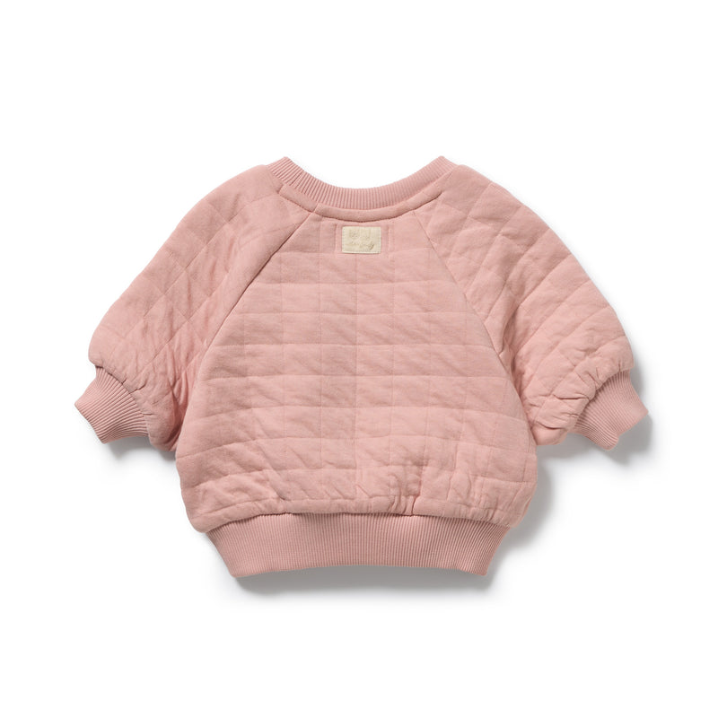 Wilson and Frenchy Rose Organic Quilted Sweat
