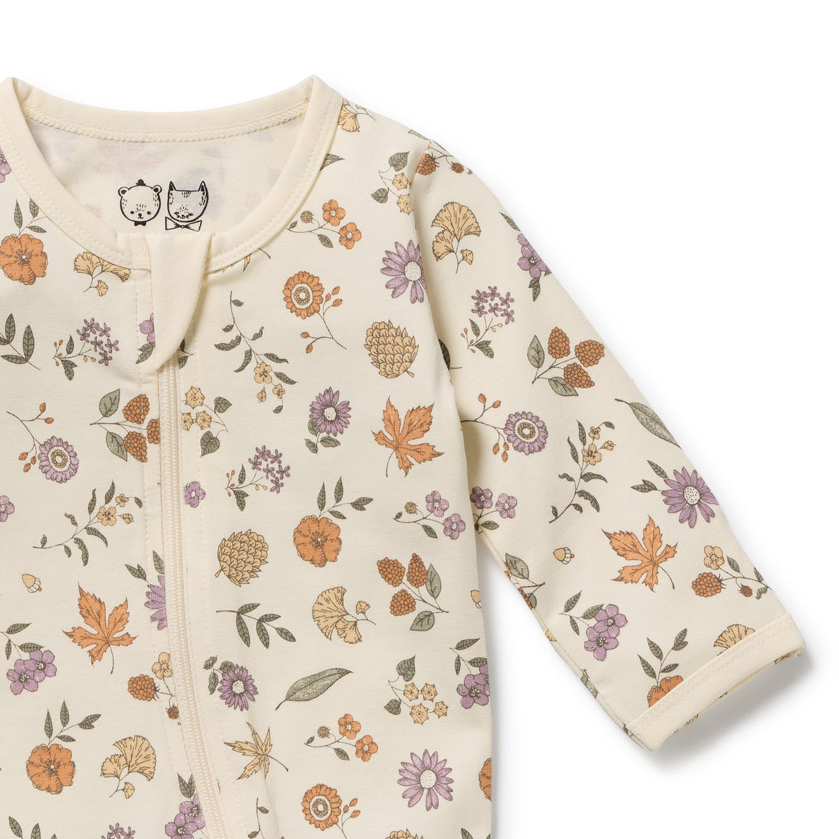 Wilson and Frenchy Maple Glow Organic Zipsuit with Feet