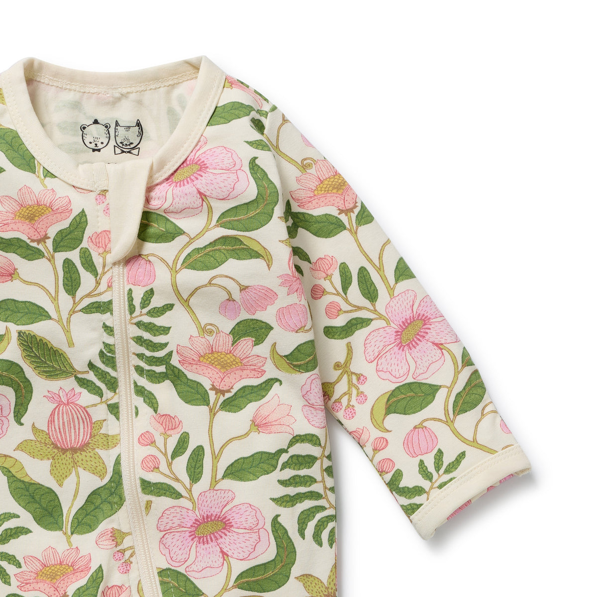 Wilson and Frenchy Ma Fleur Organic Zipsuit with Feet