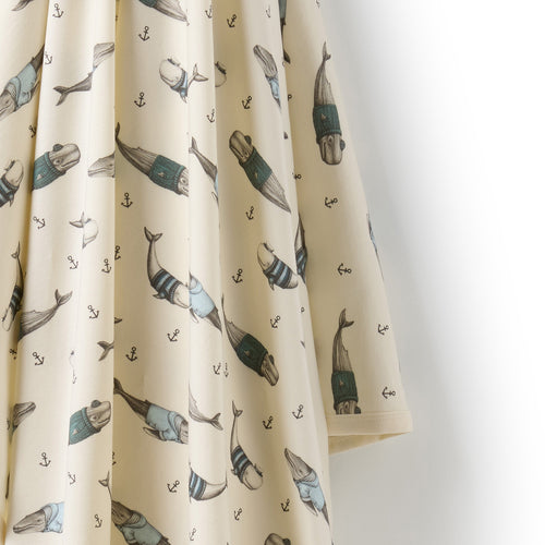 Wilson and Frenchy Woolly Whales Organic Bunny Rug