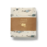Wilson and Frenchy Woolly Whales Organic Long Sleeved Pyjamas