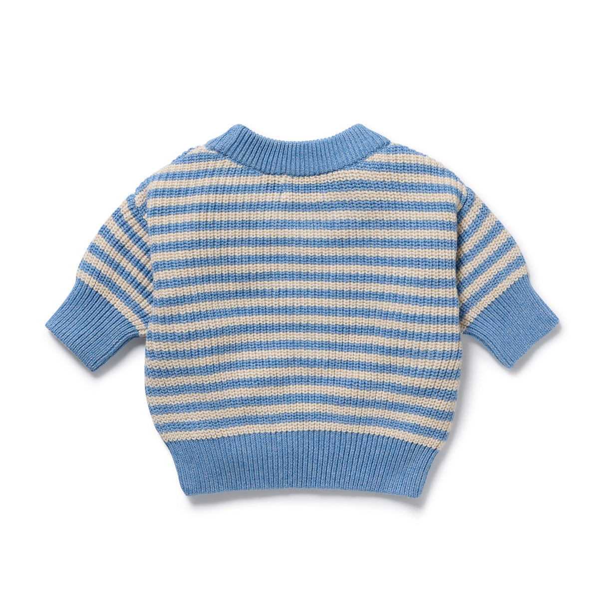 Wilson and Frenchy Frosted Blue Organic Knitted Stripe Jumper