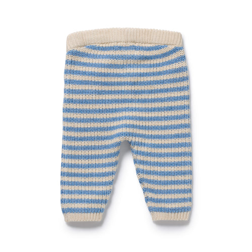 Wilson and Frenchy Frosted Blue Organic Knitted Stripe Legging