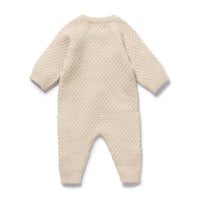 Wilson and Frenchy Cream Organic Knitted Bauble Growsuit