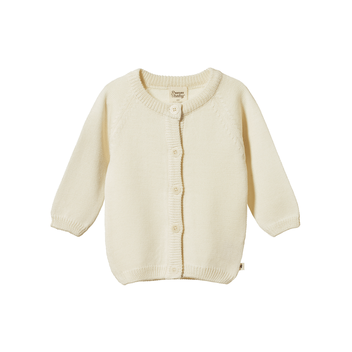 Nature Baby Merino Knit Cardigan Natural