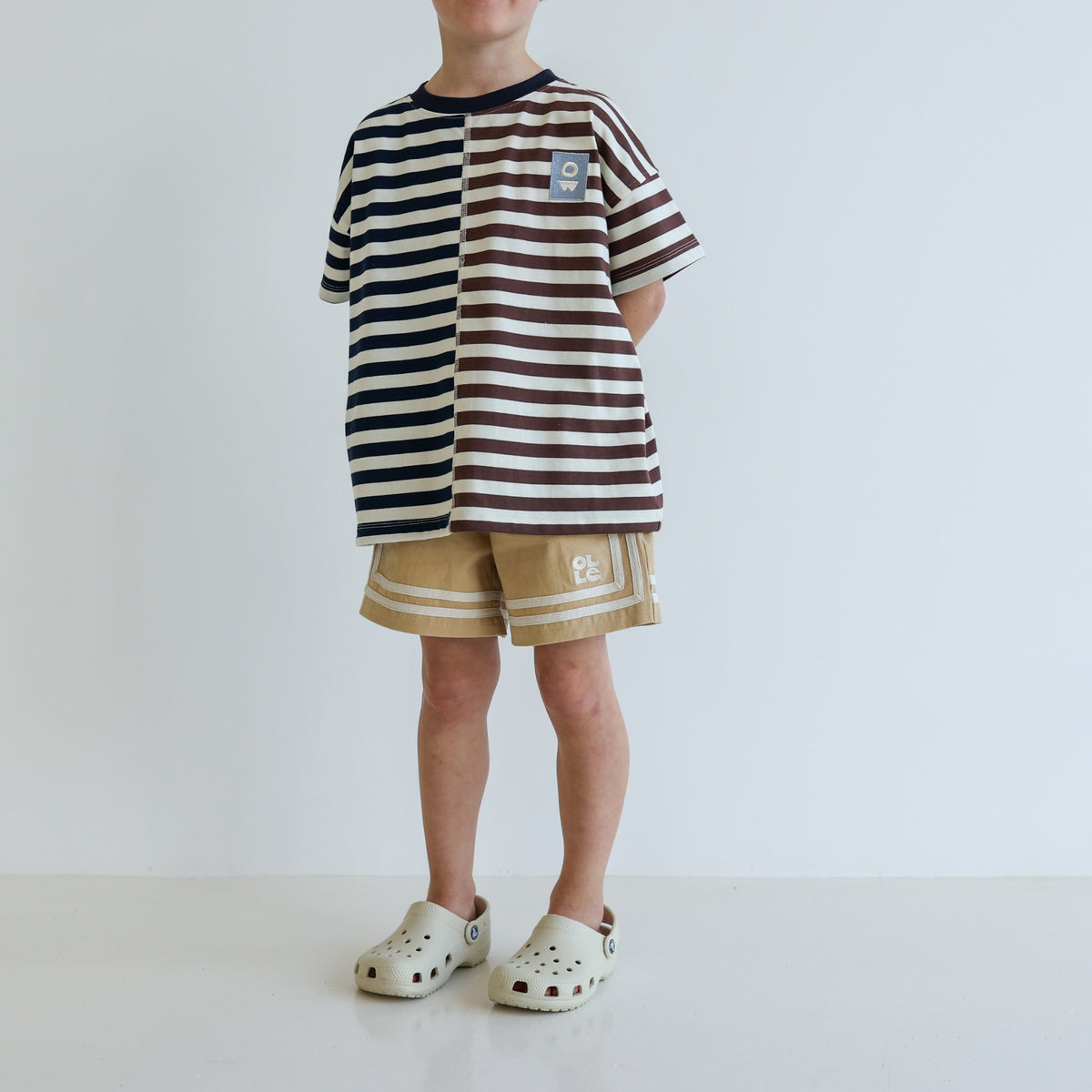 Olle SPLIT STRIPE TEE