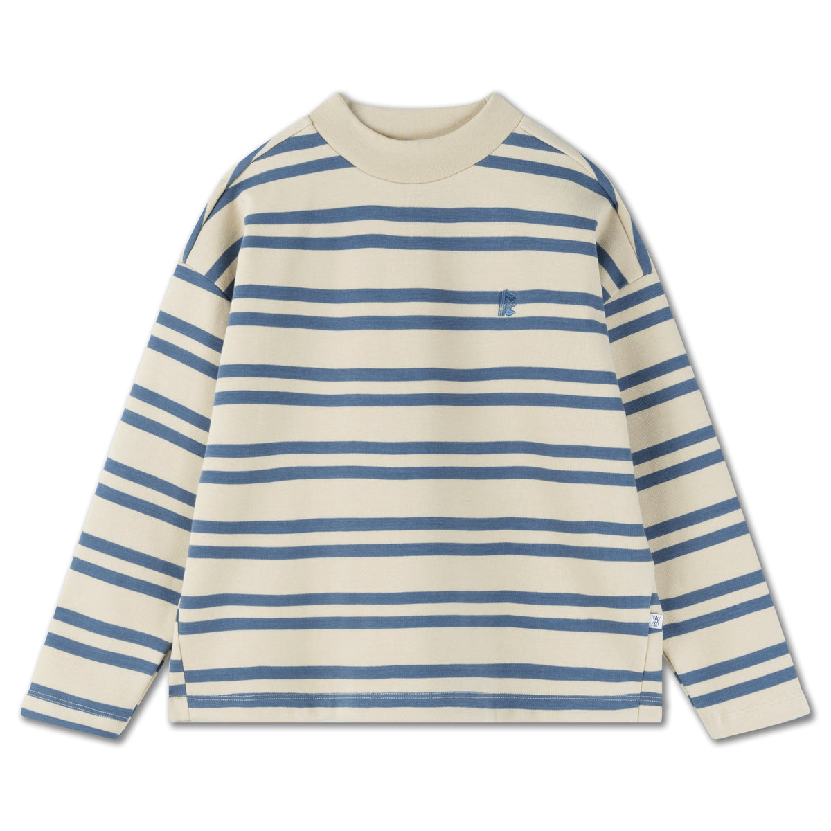 Repose AMS Over Size Boxy Sweater Shadow Blue And Sand Stripe