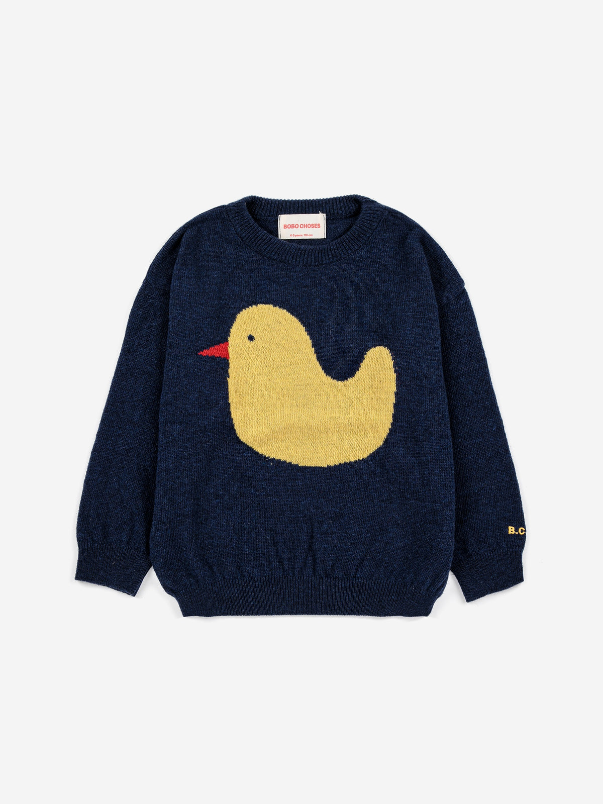 Bobo Choses Rubber Duck intarsia jumper