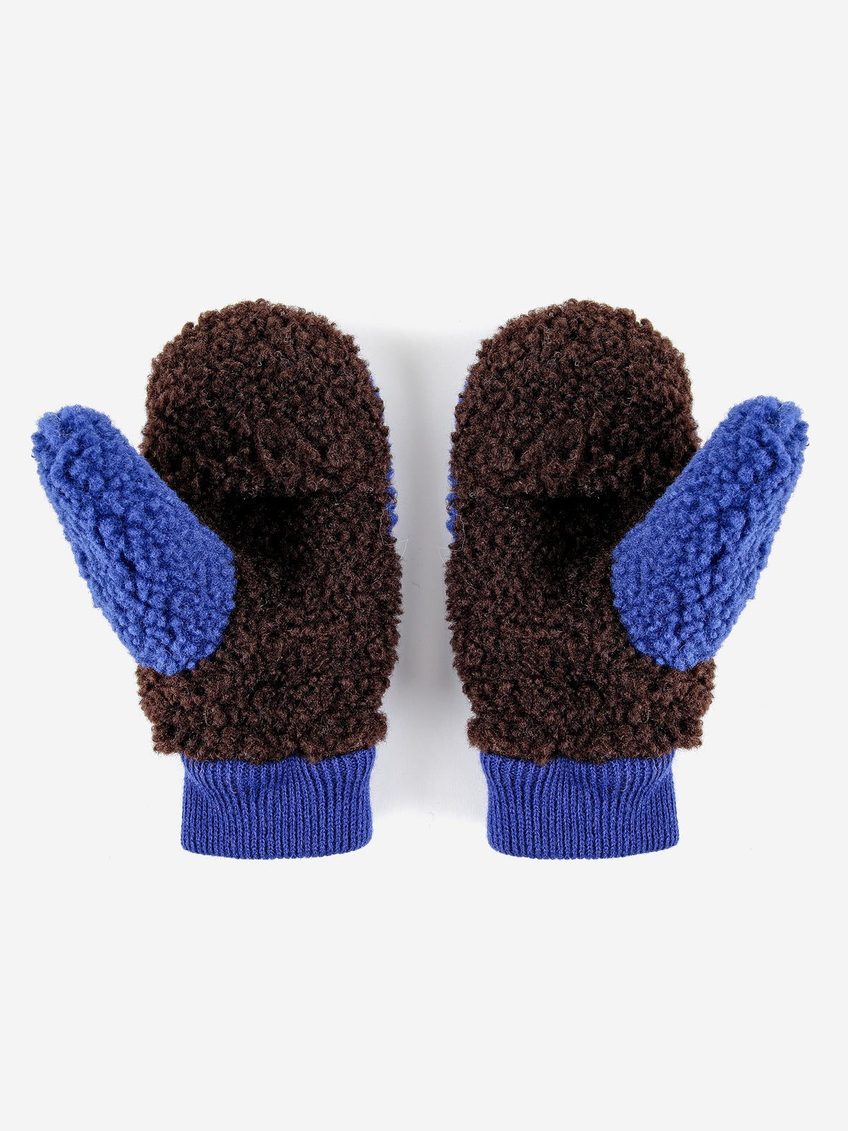 Bobo Choses Sheepskin Color Block blue gloves