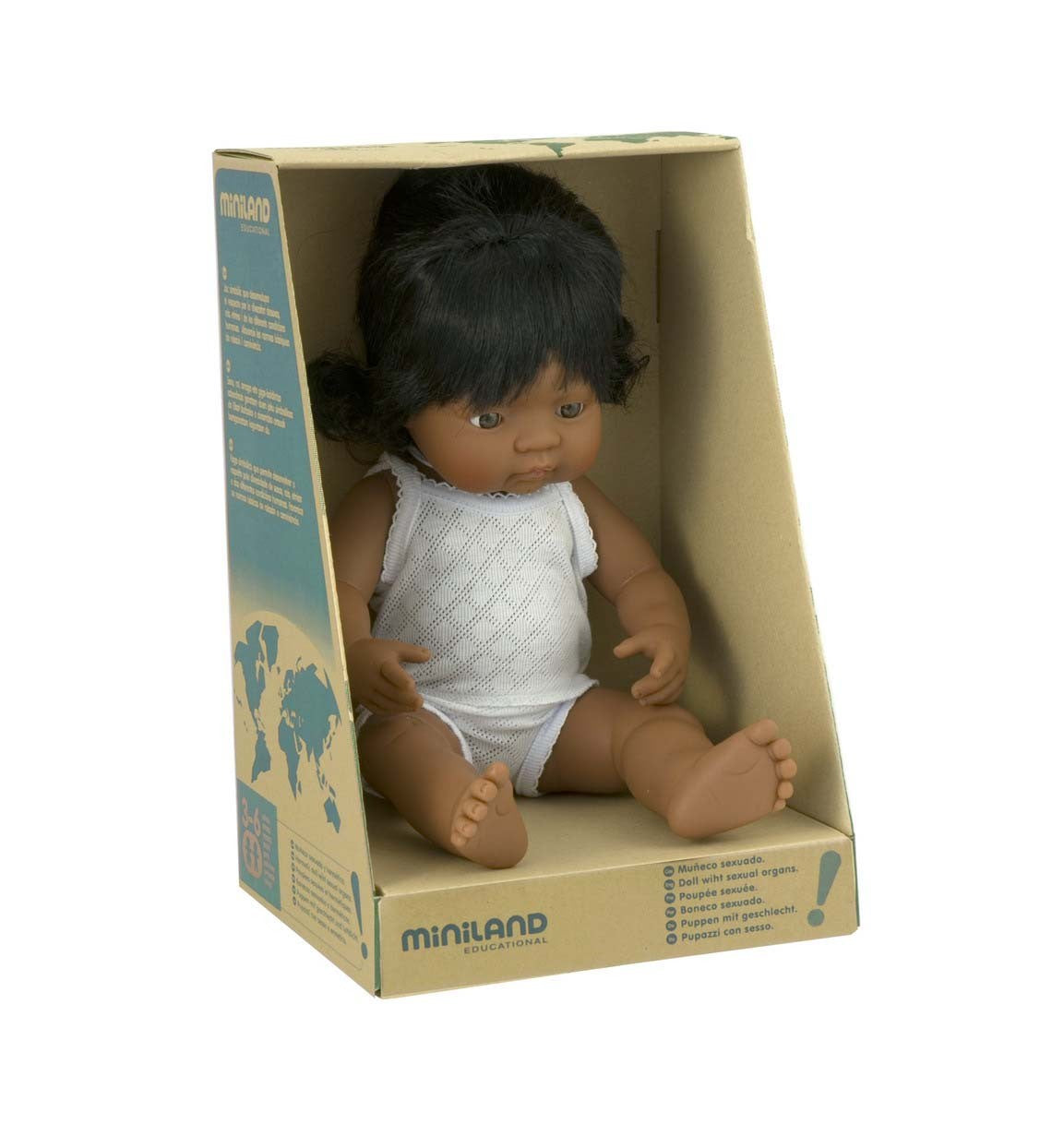 Miniland Doll 38cm Hispanic Girl