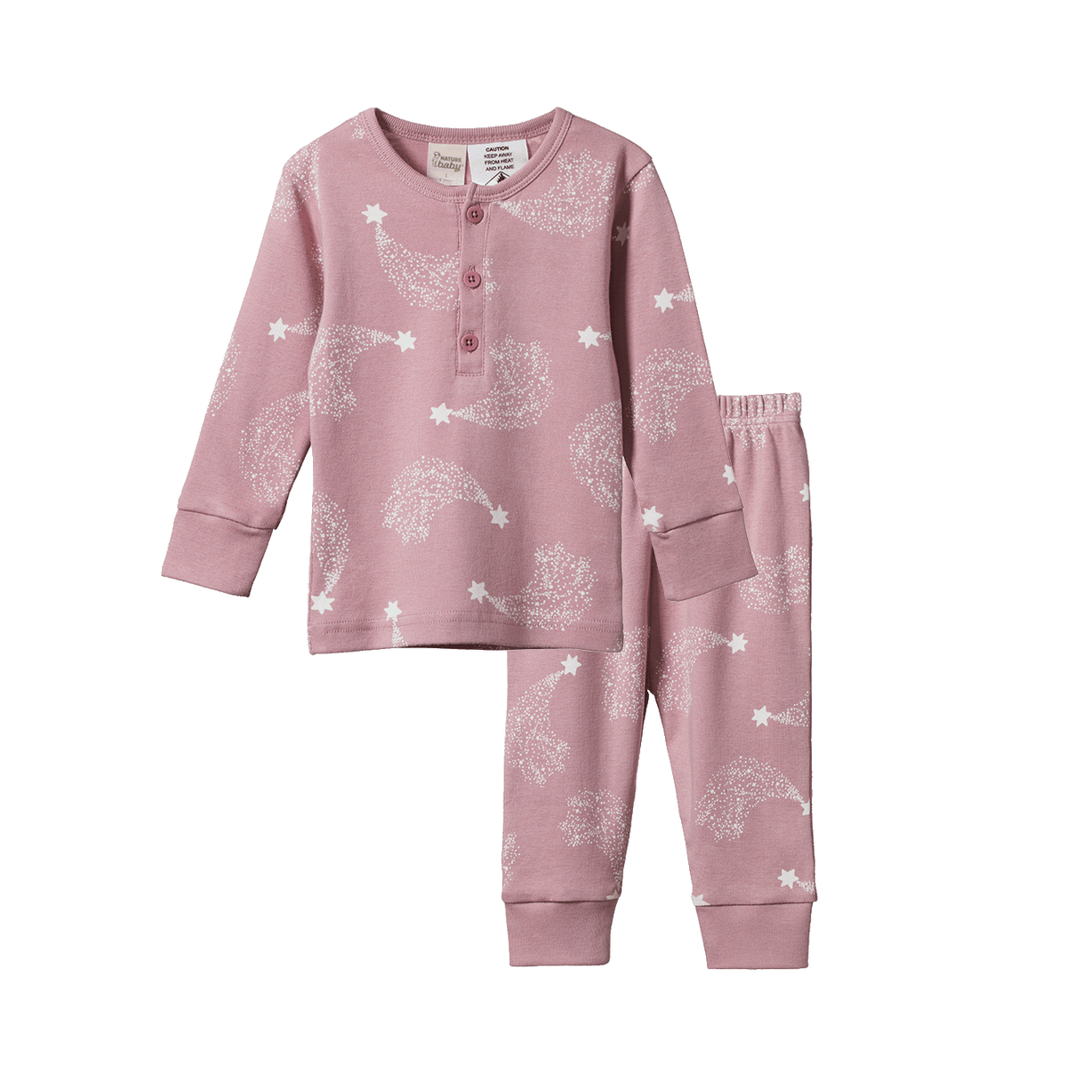 Nature Baby 2PC Long Sleeve Pajamas Stardust Print