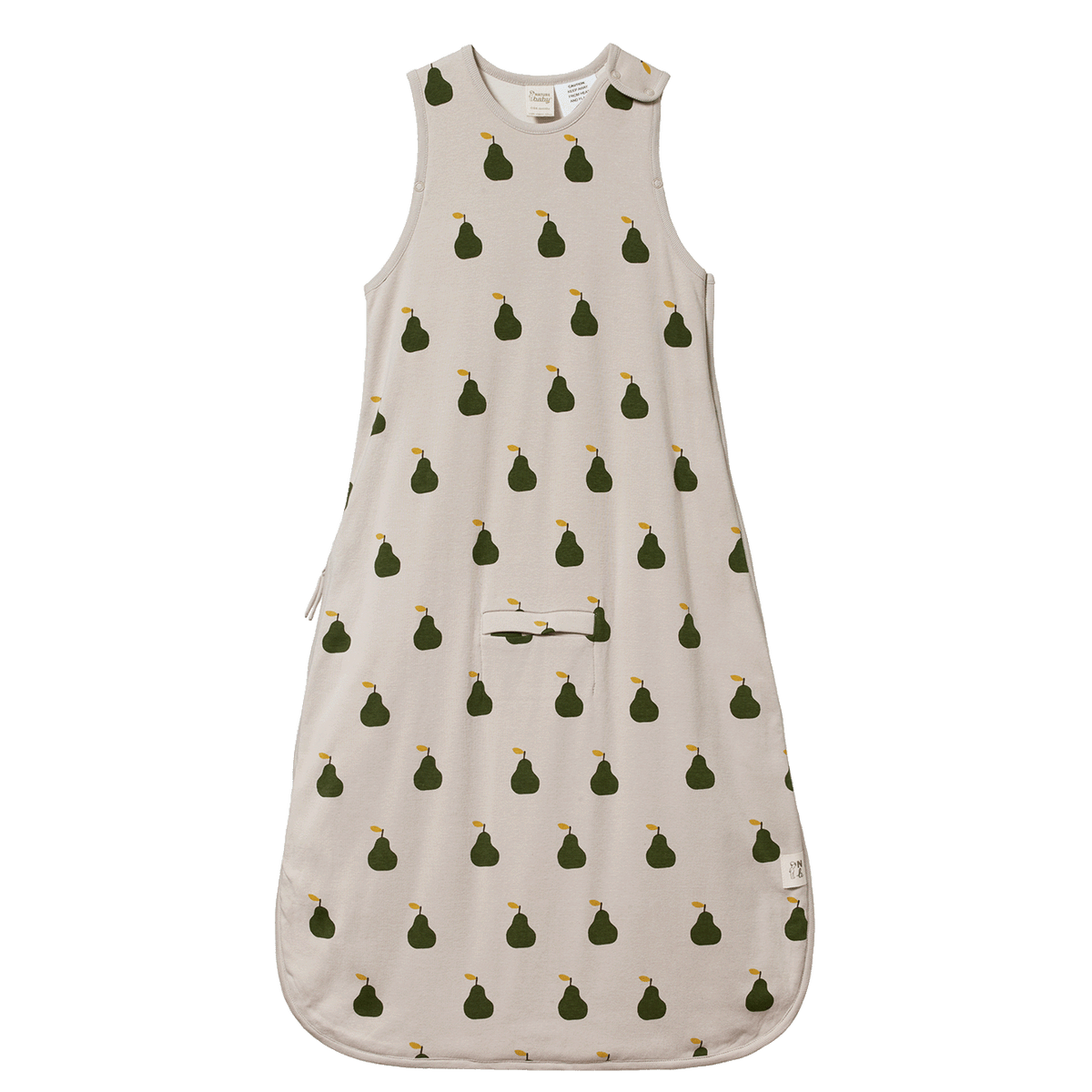 Nature Baby Organic Cotton and Merino Sleeping Bag Grande Pear Print