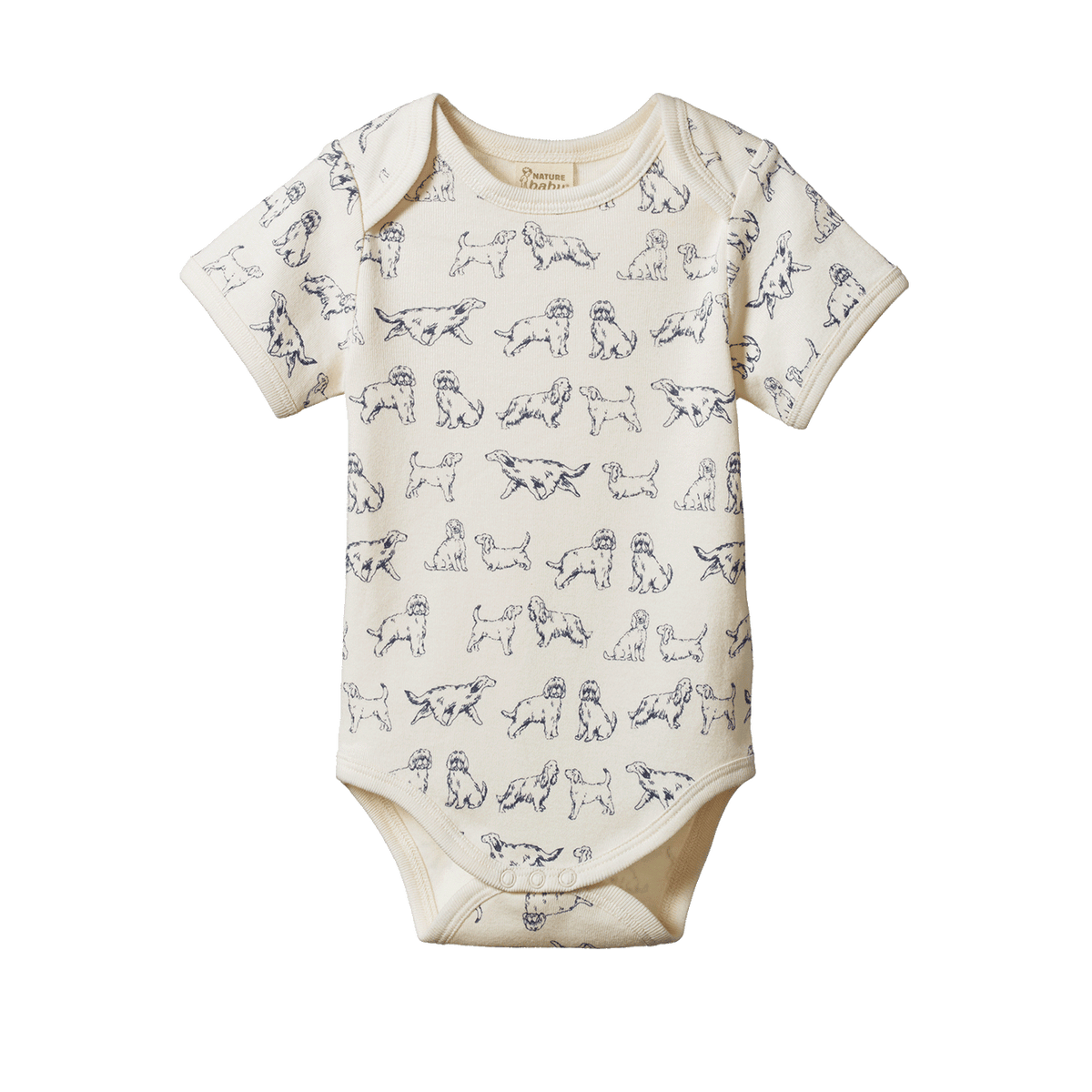 Nature Baby Short Sleeve Bodysuit Dog Days Print