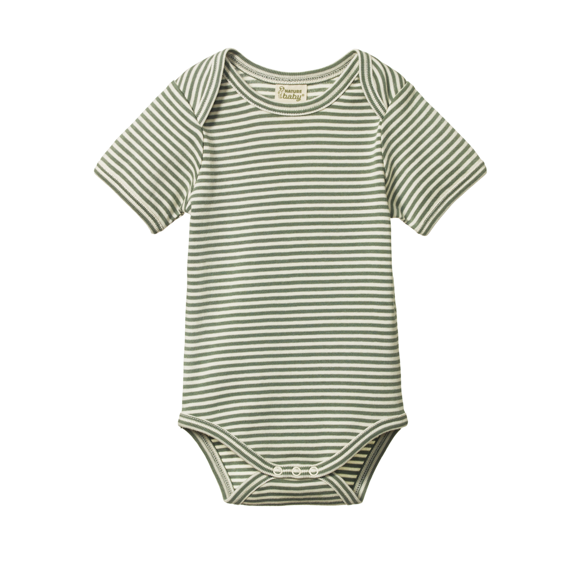 Nature Baby Short Sleeve Bodysuit Nettle Stripe