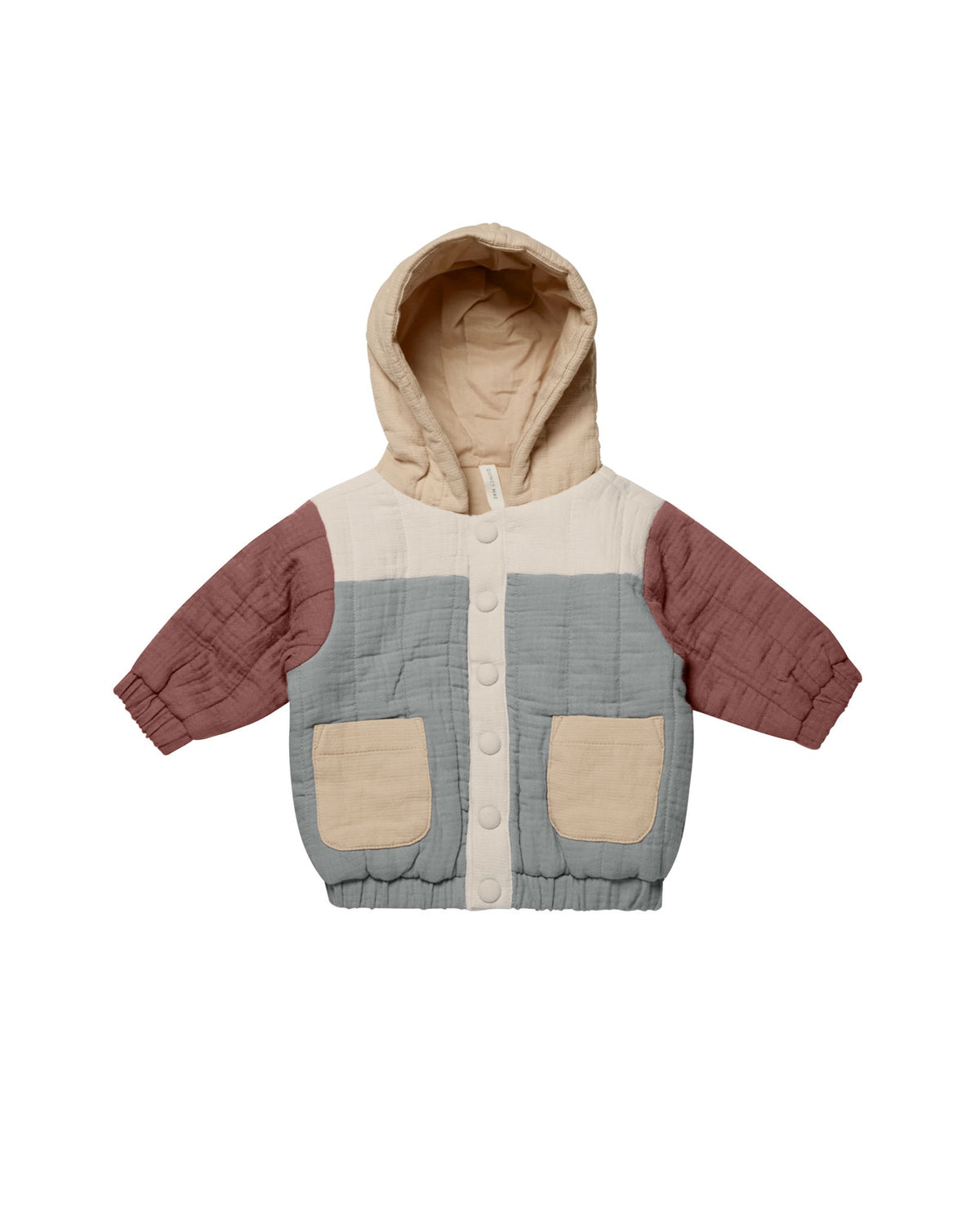 Quincy Mae Hooded Woven Jacket Colour Block