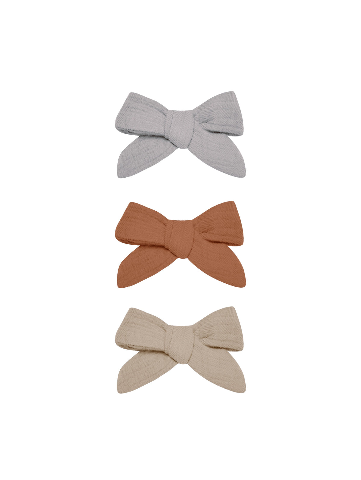 Quincy Mae Bow With Clip Periwinkle-Clay-Oat